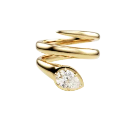 10k Serpent Diamond Ring-SS