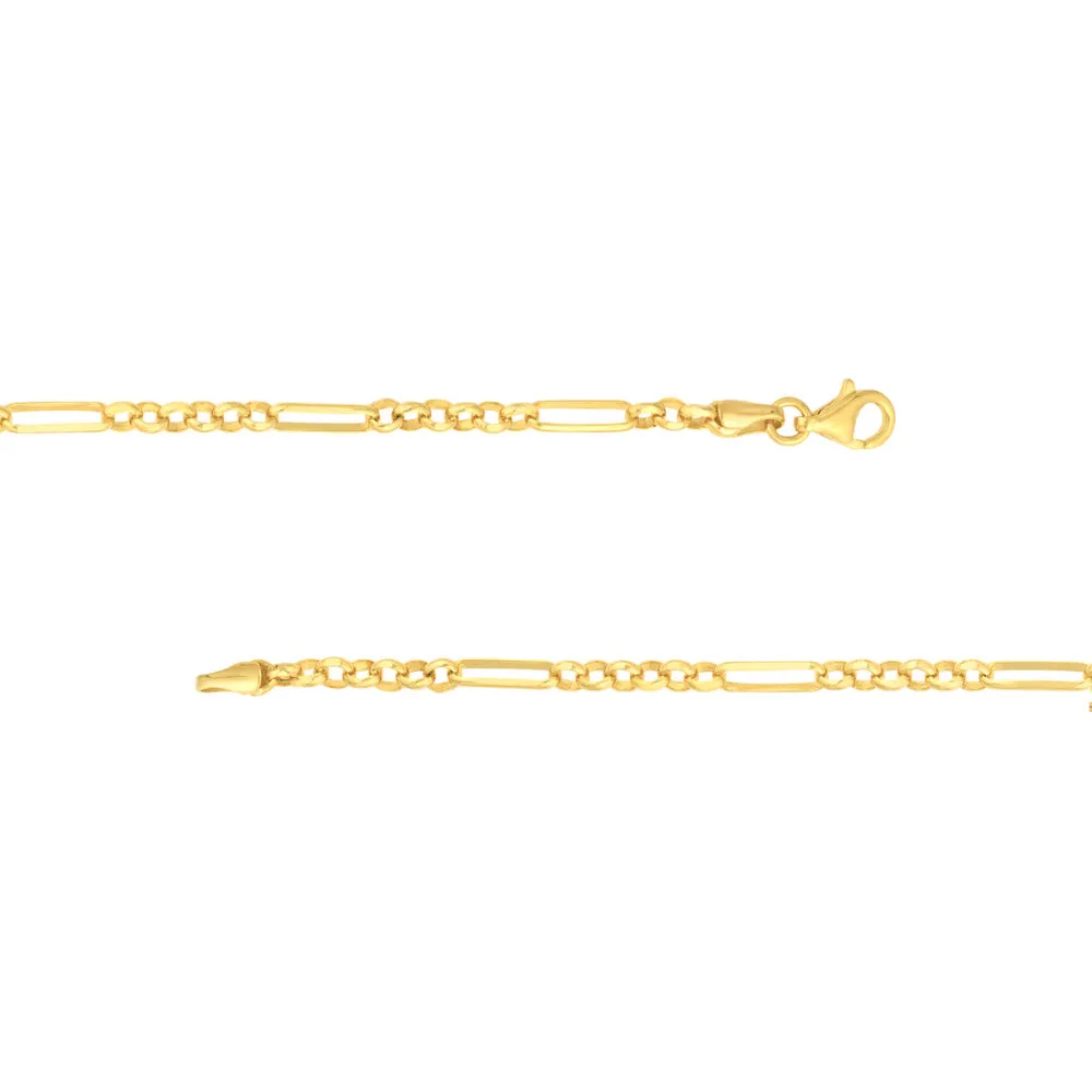 14k Gold Hollow Rolo Chain Necklace
