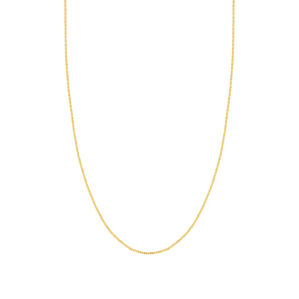 14kt Gold Box Chain, 22 Inches