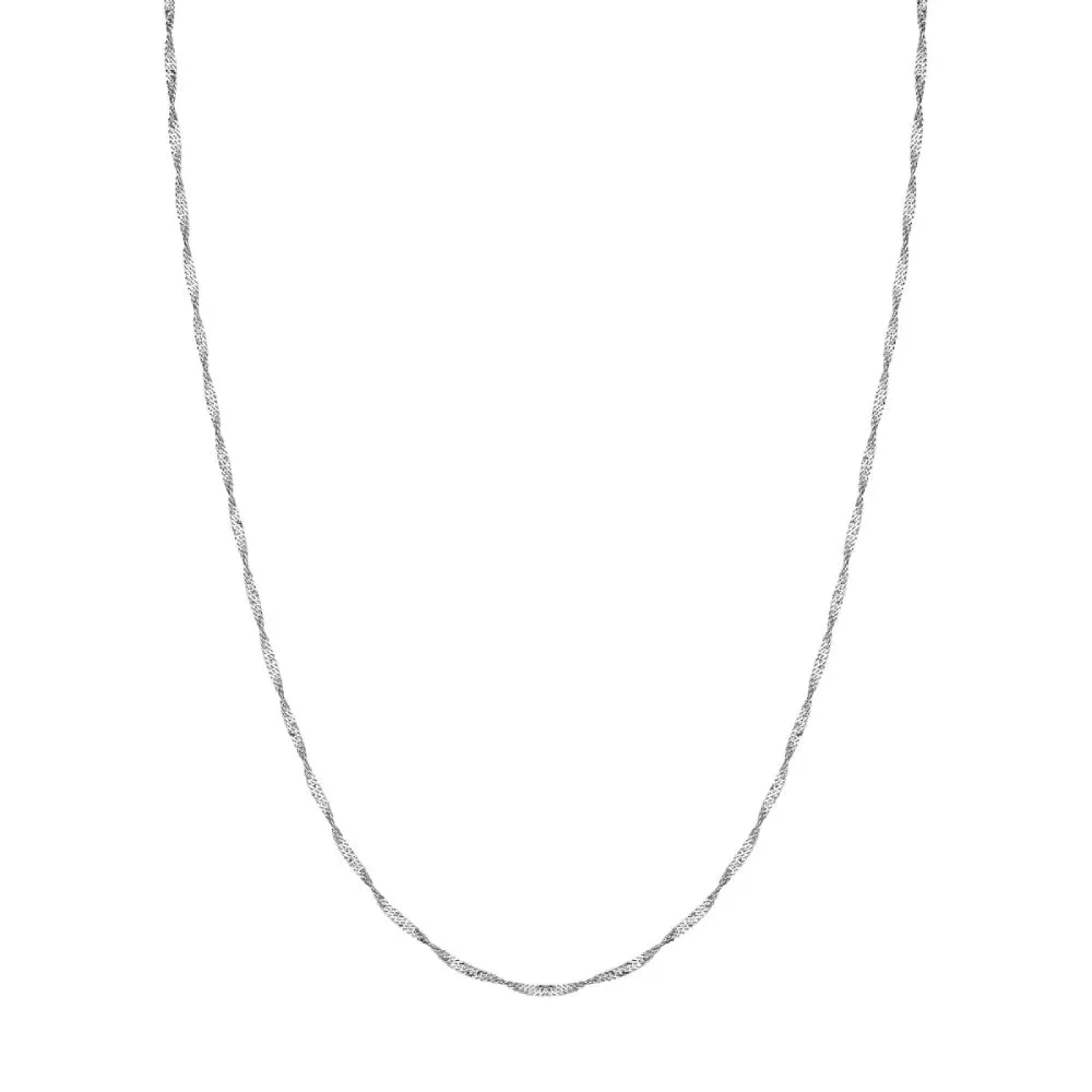 14W Singapore Chain 1.7mm 20" Lobster Clasp