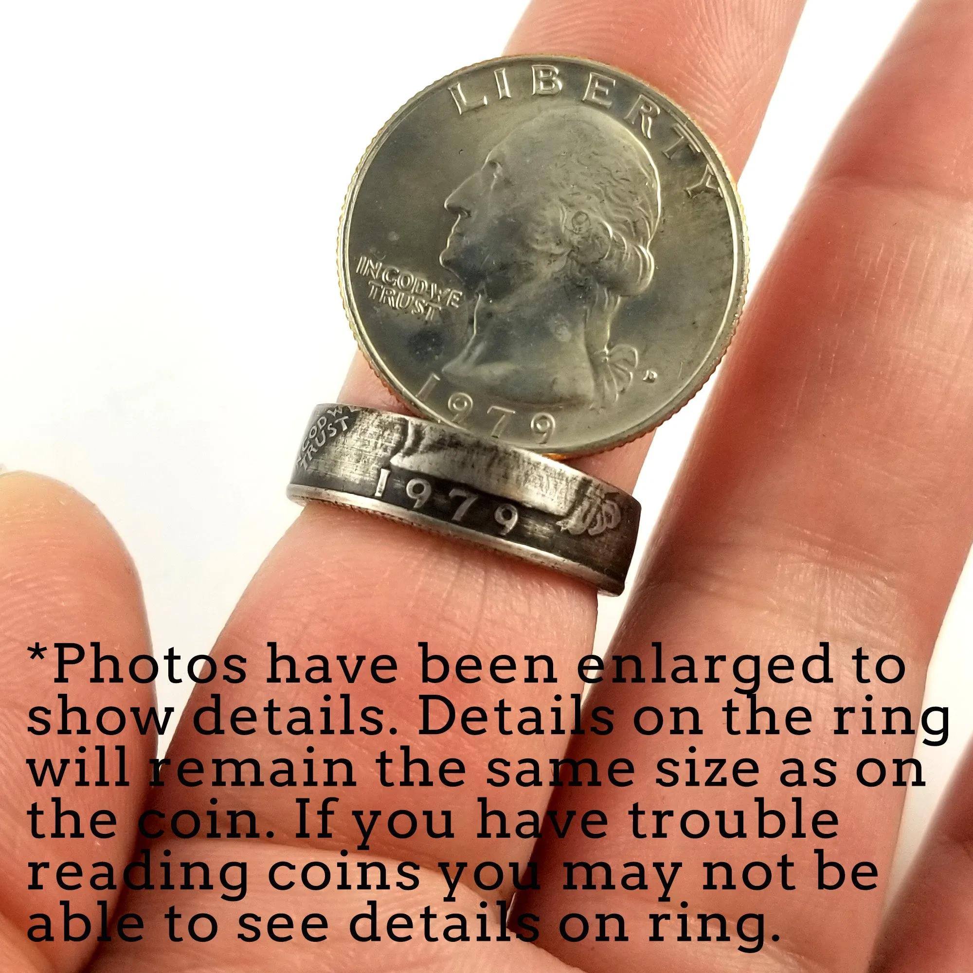 1981 Washington Quarter Coin Ring