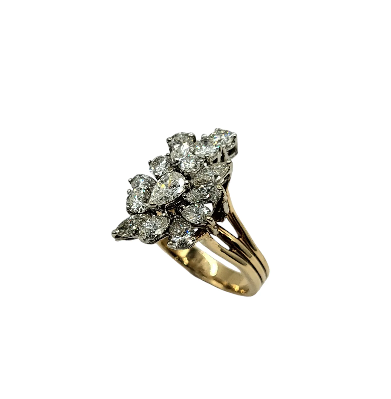 3 Carat Total Weight Cluster Ladies Ring
