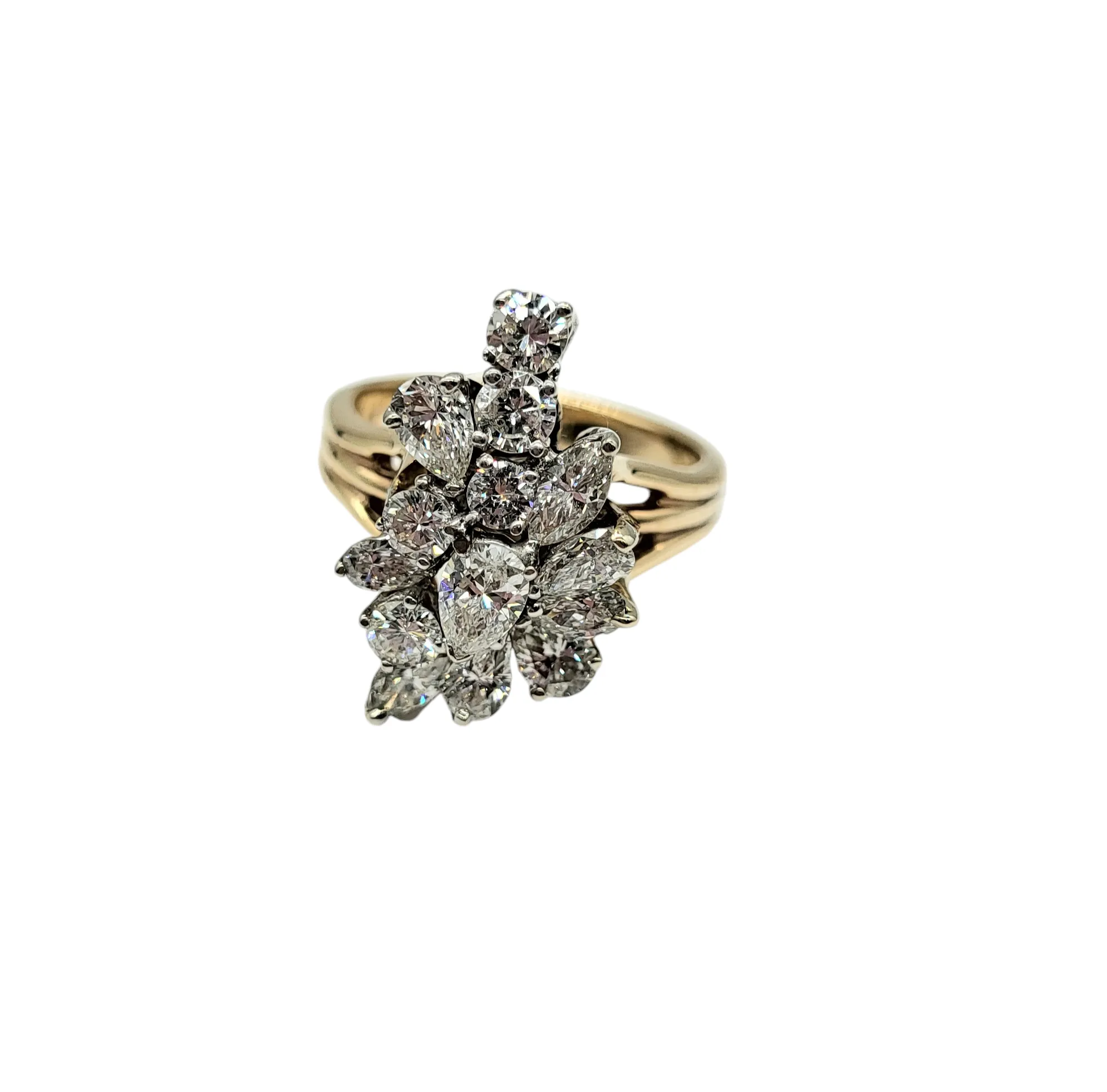 3 Carat Total Weight Cluster Ladies Ring