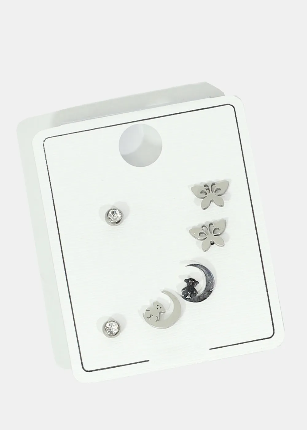3-Pair Stud Earring Set