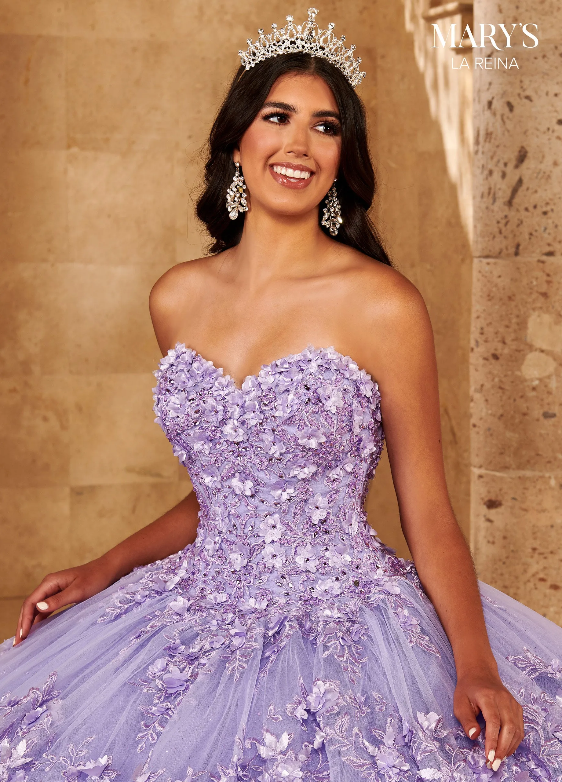 3D Floral Quinceanera Dress by Mary's Bridal MQ2145
