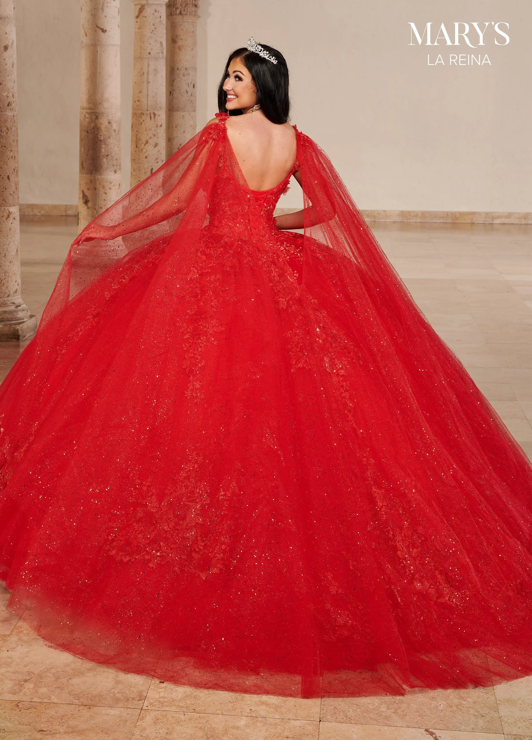 3D Floral Quinceanera Dress by Mary's Bridal MQ2148