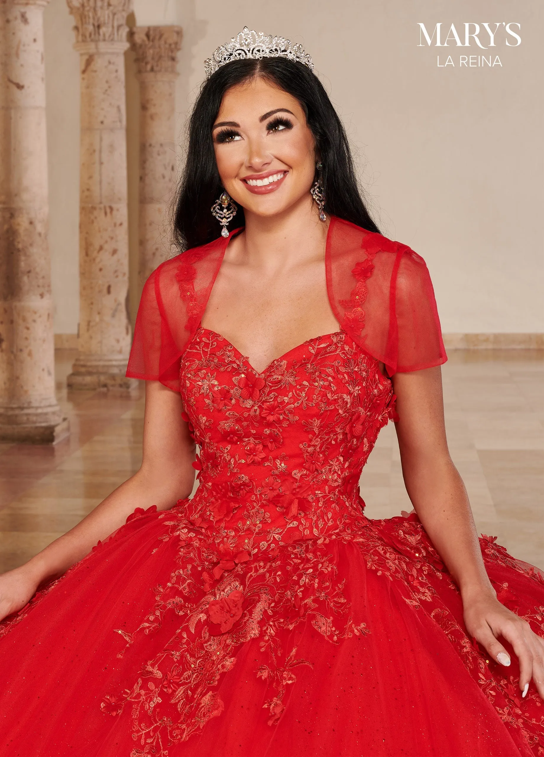 3D Floral Quinceanera Dress by Mary's Bridal MQ2148