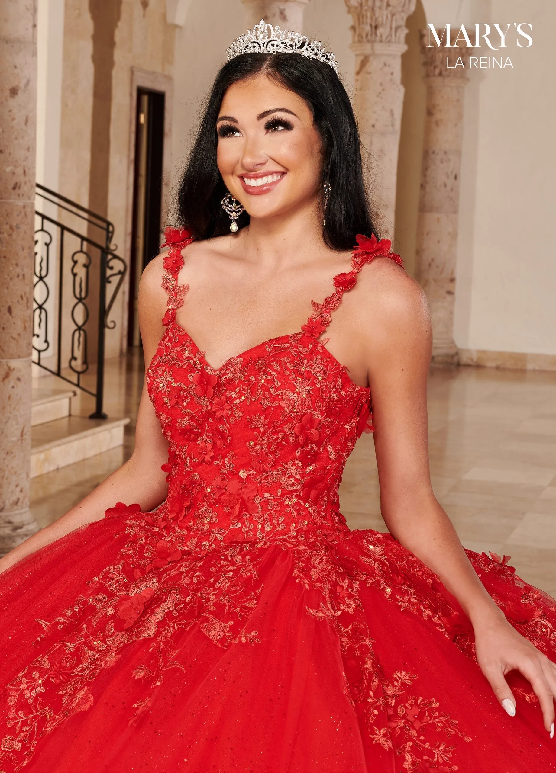3D Floral Quinceanera Dress by Mary's Bridal MQ2148