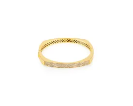 6.5mm 1.08 ct Gold Diamond Toulouse Bangle