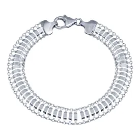 925 Sterling Silver Delicate Flexible Bracelet  - VGB20