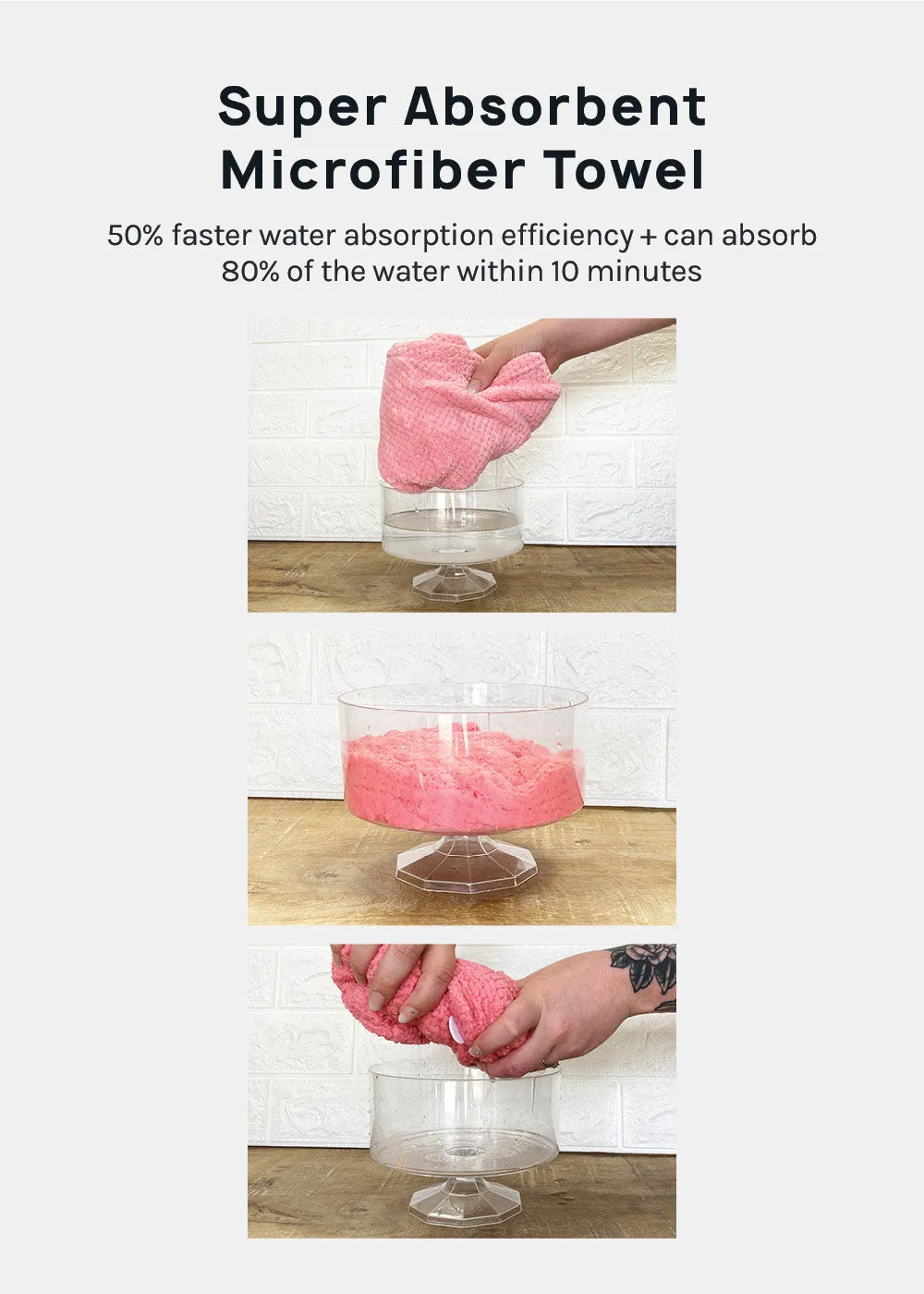 A  Microfiber Hair Turban Towel