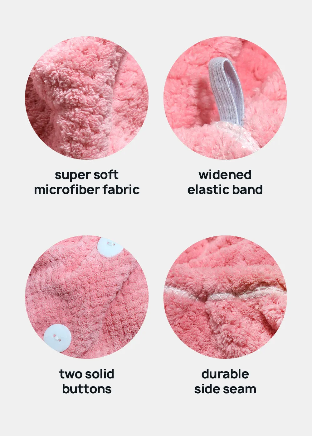 A  Microfiber Hair Turban Towel