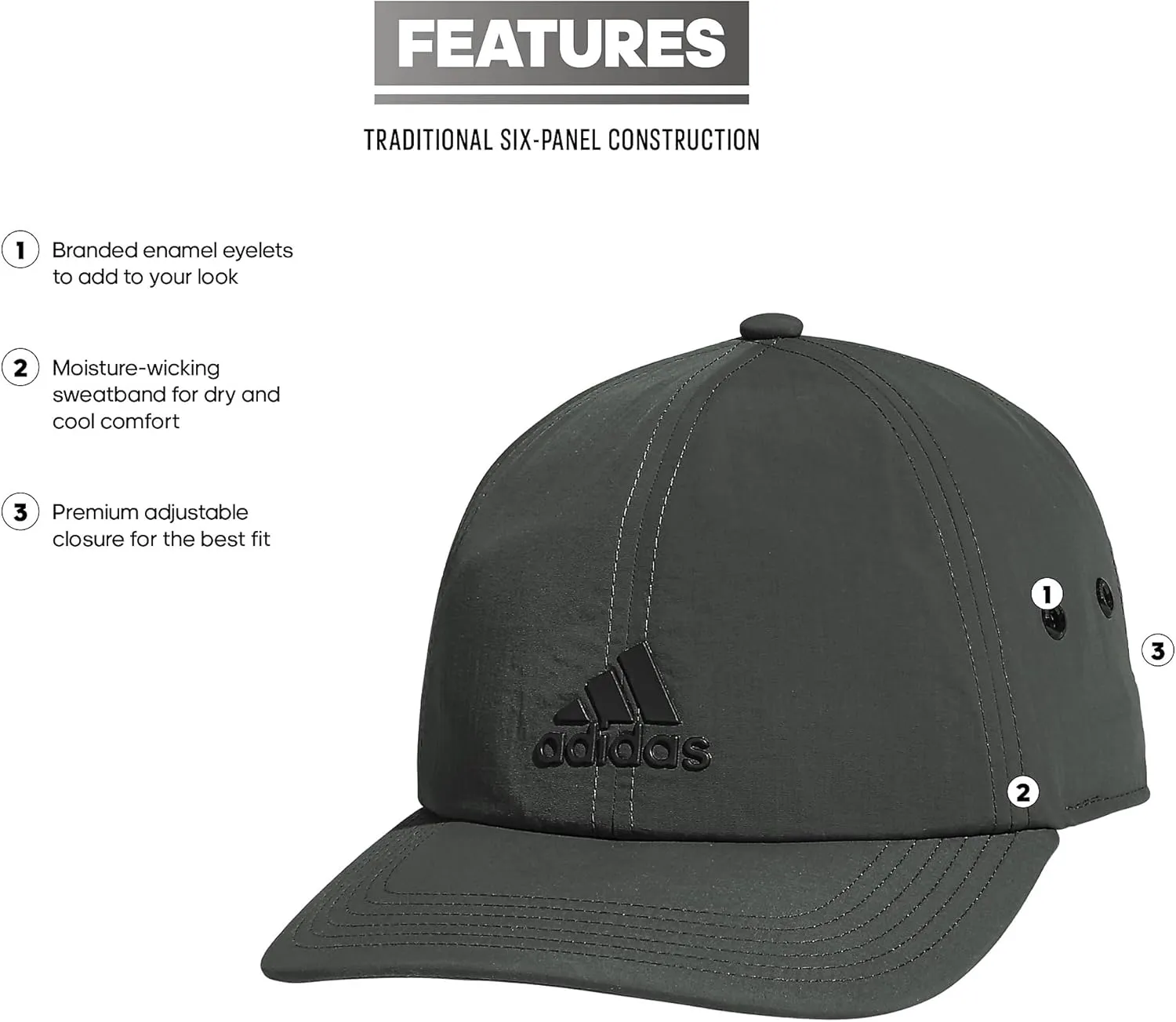adidas Men's VMA Relaxed Fit Strapack Slight Precurve Brim Adjustable Hat