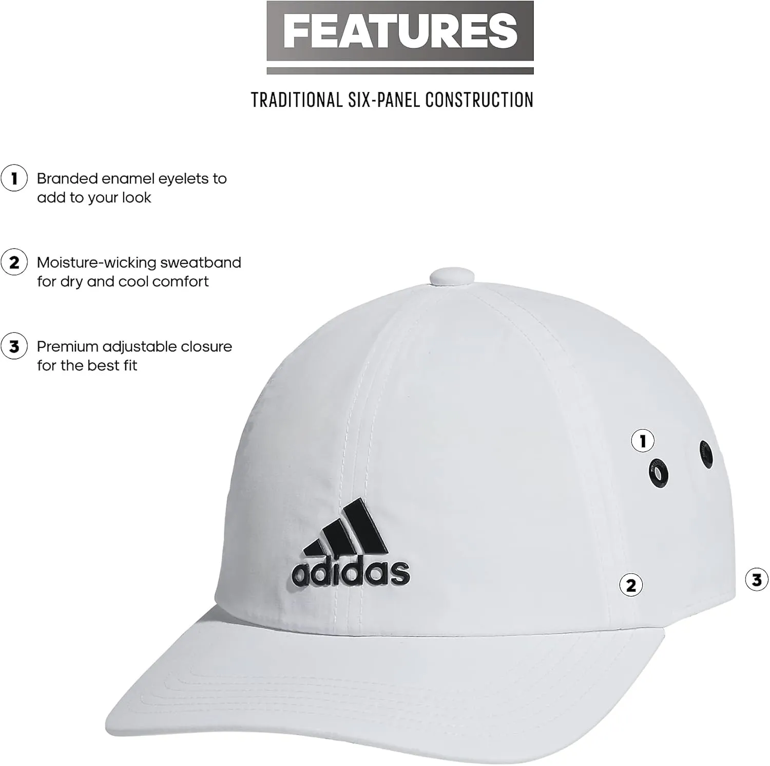 adidas Men's VMA Relaxed Fit Strapack Slight Precurve Brim Adjustable Hat
