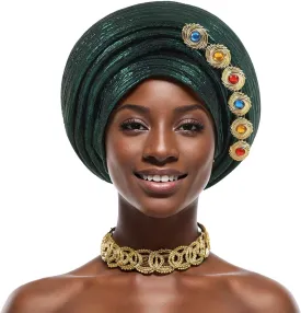 African Head Tie of Nigeria ASO Oke Auto Gele Headwraps Hat Turban Wedding Party
