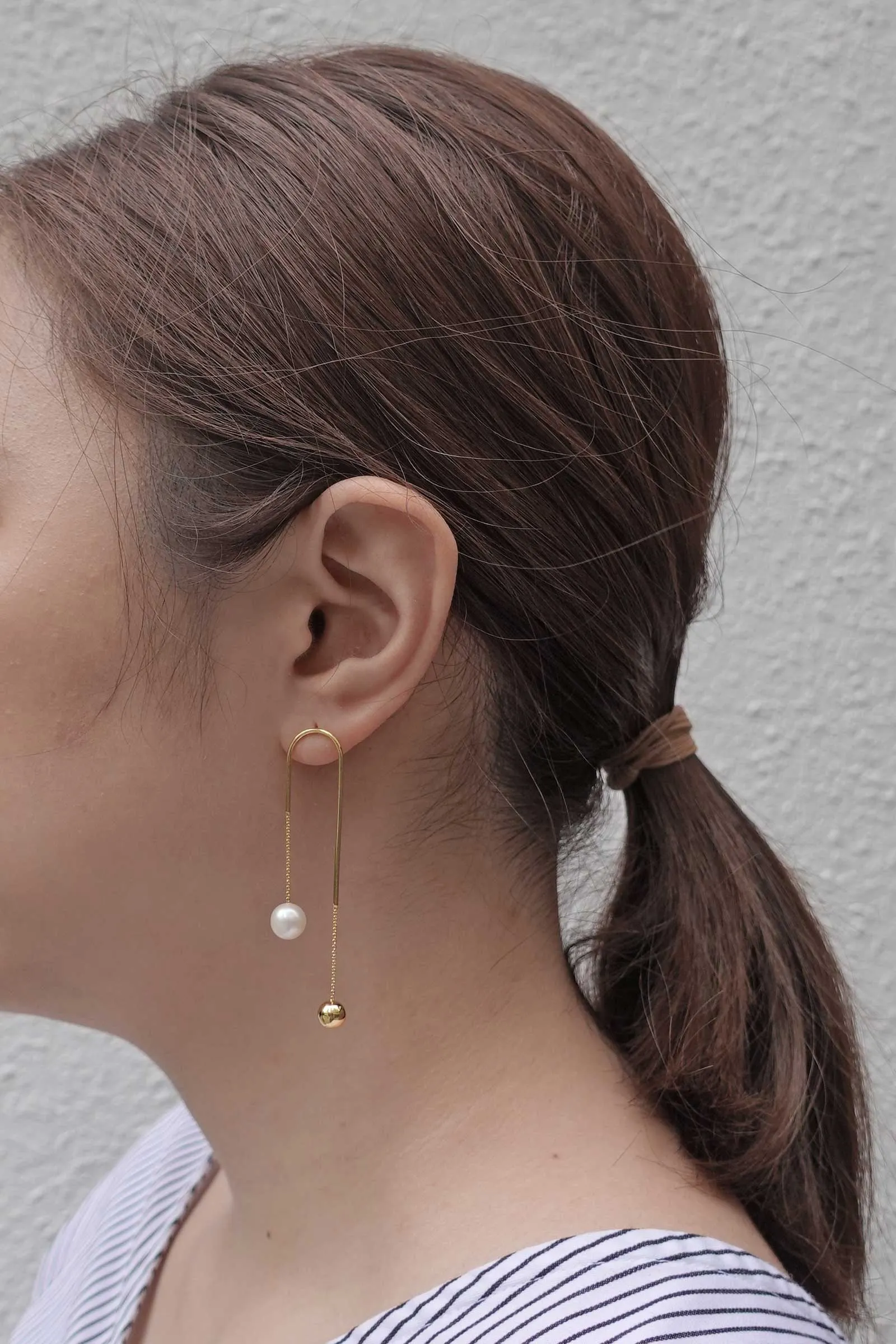 AGNES Silver and Pearl Earrings