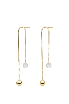 AGNES Silver and Pearl Earrings