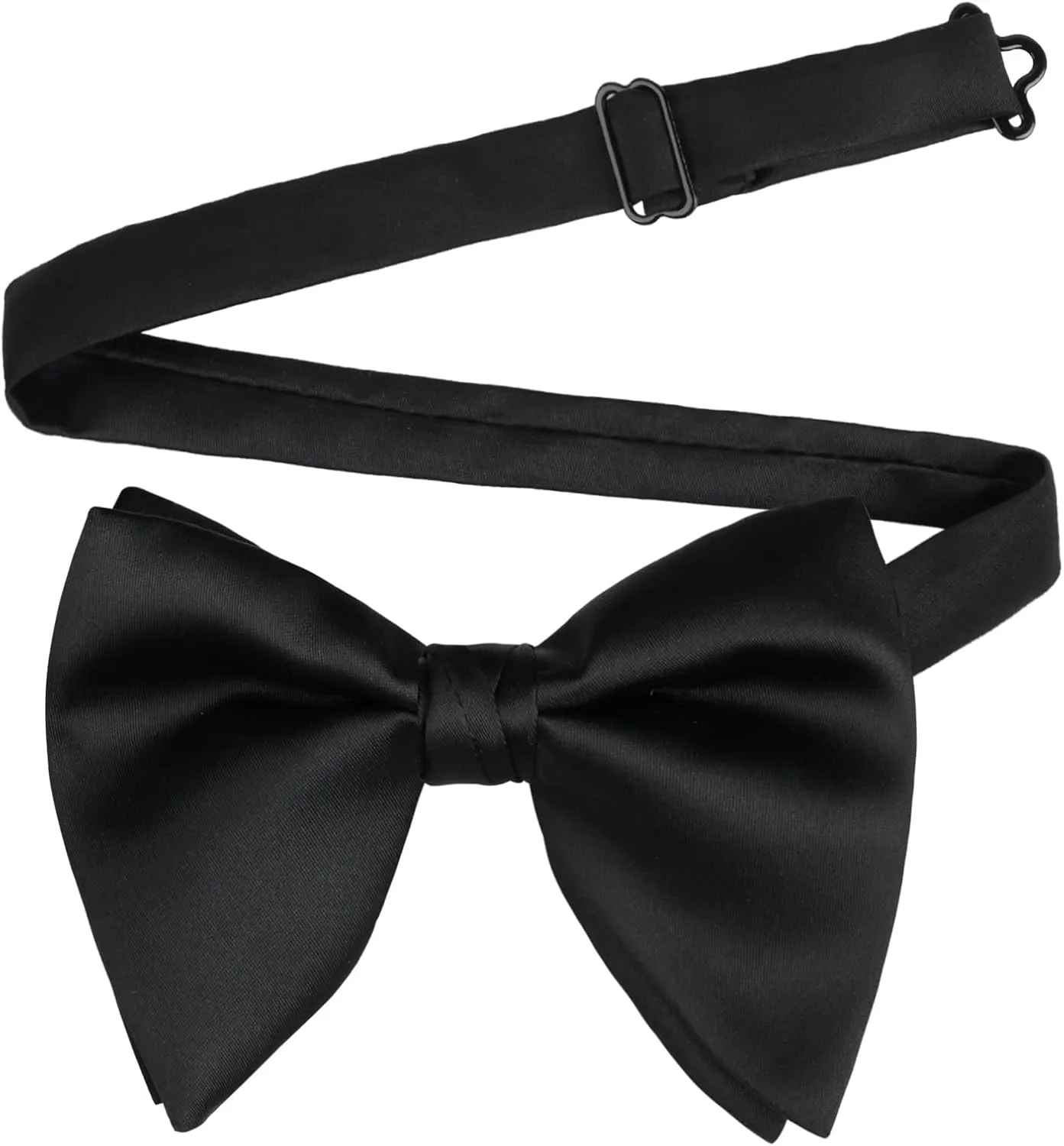 Alizeal Velvet Pre-tied Adjustable Bow Tie for Men Oversize Formal Solid Tuxedo Bowtie
