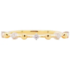 Alternating Diamond Stackable Ring