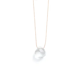 April Clear Quartz Birthstone Necklace