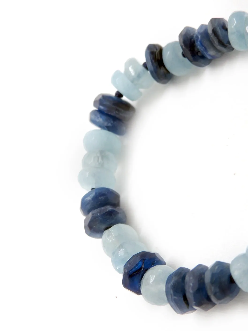 Aquamarine and Kyanite Bracelet