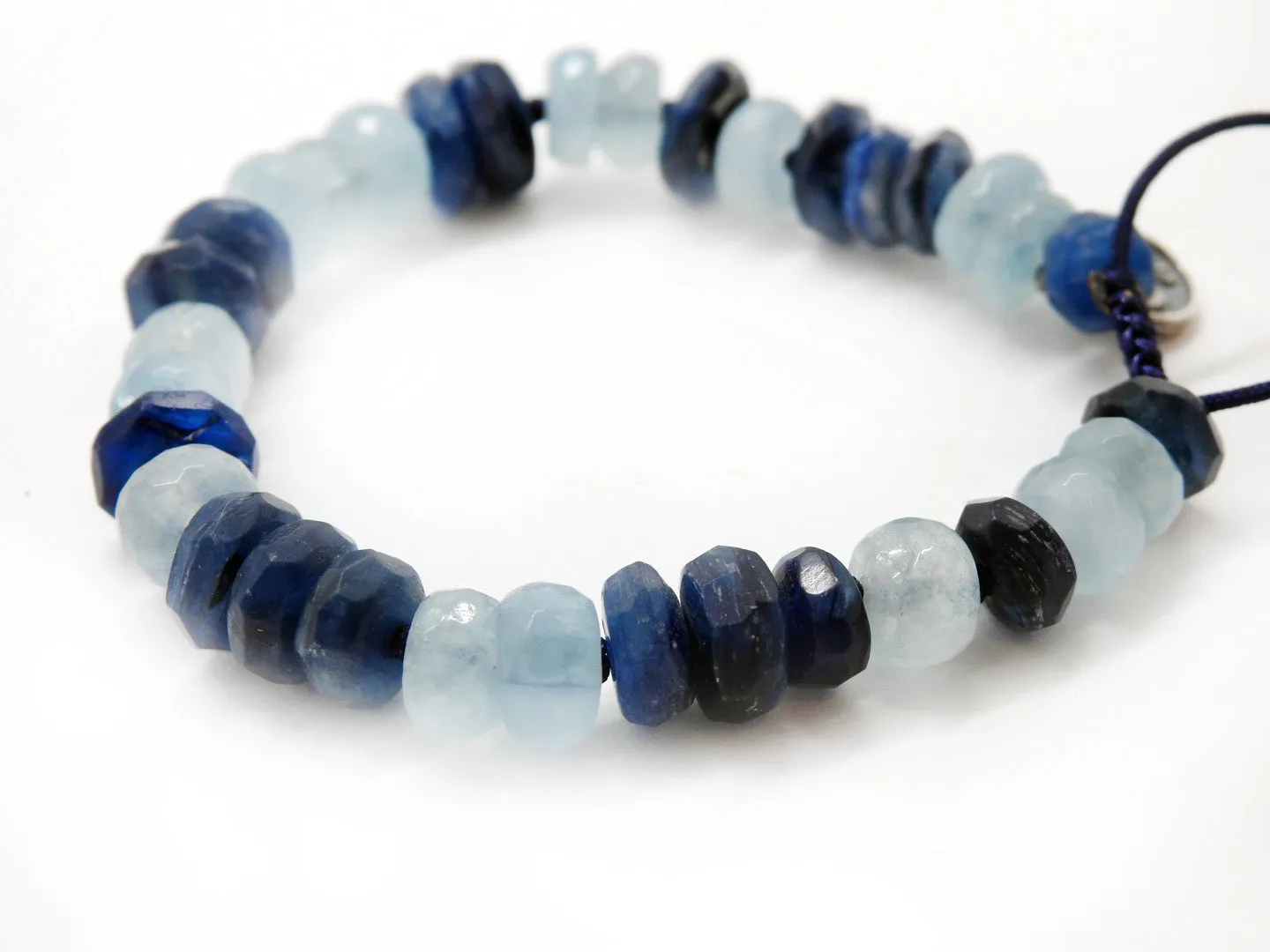 Aquamarine and Kyanite Bracelet