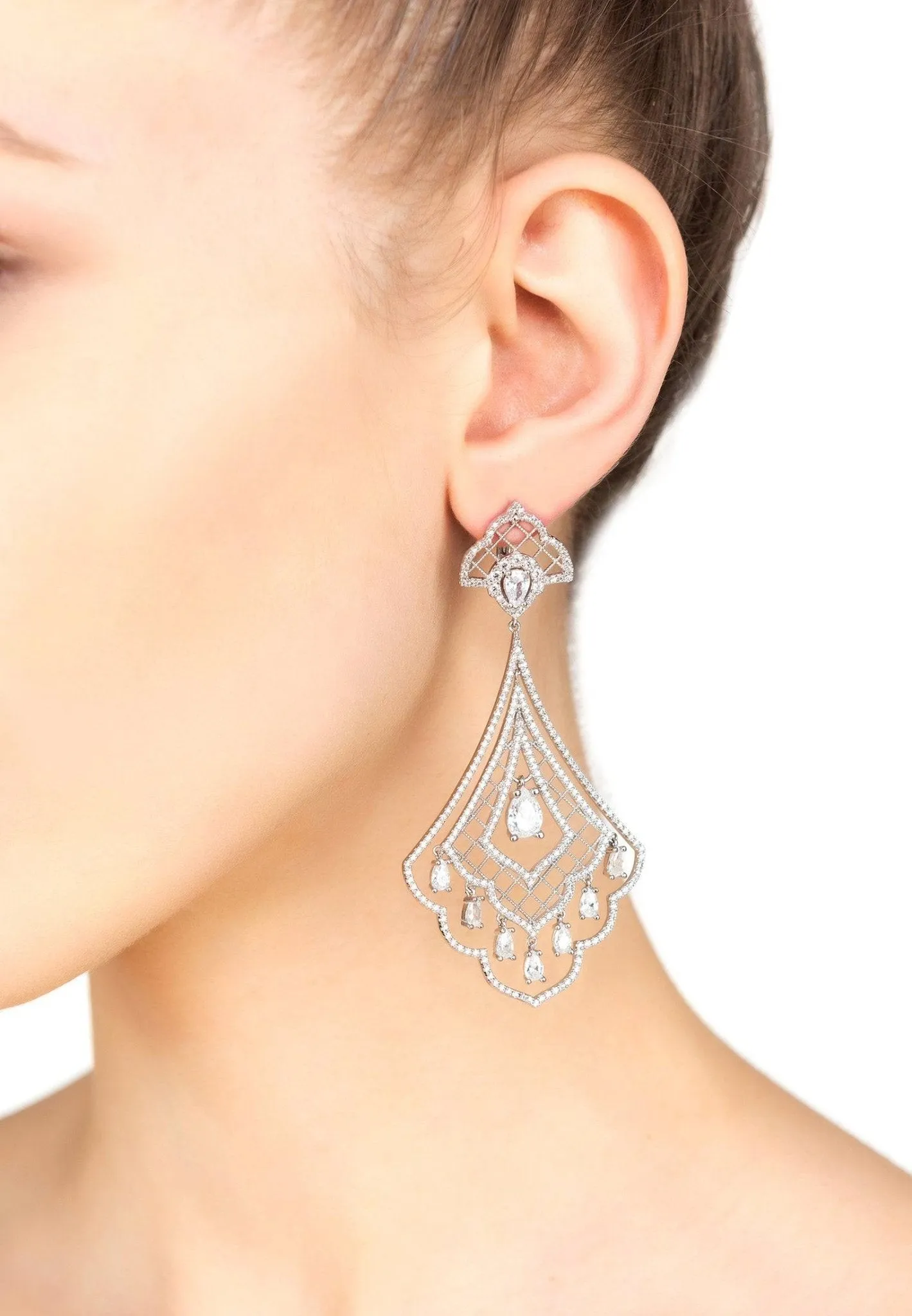 Arendelle Cascade Earrings Silver