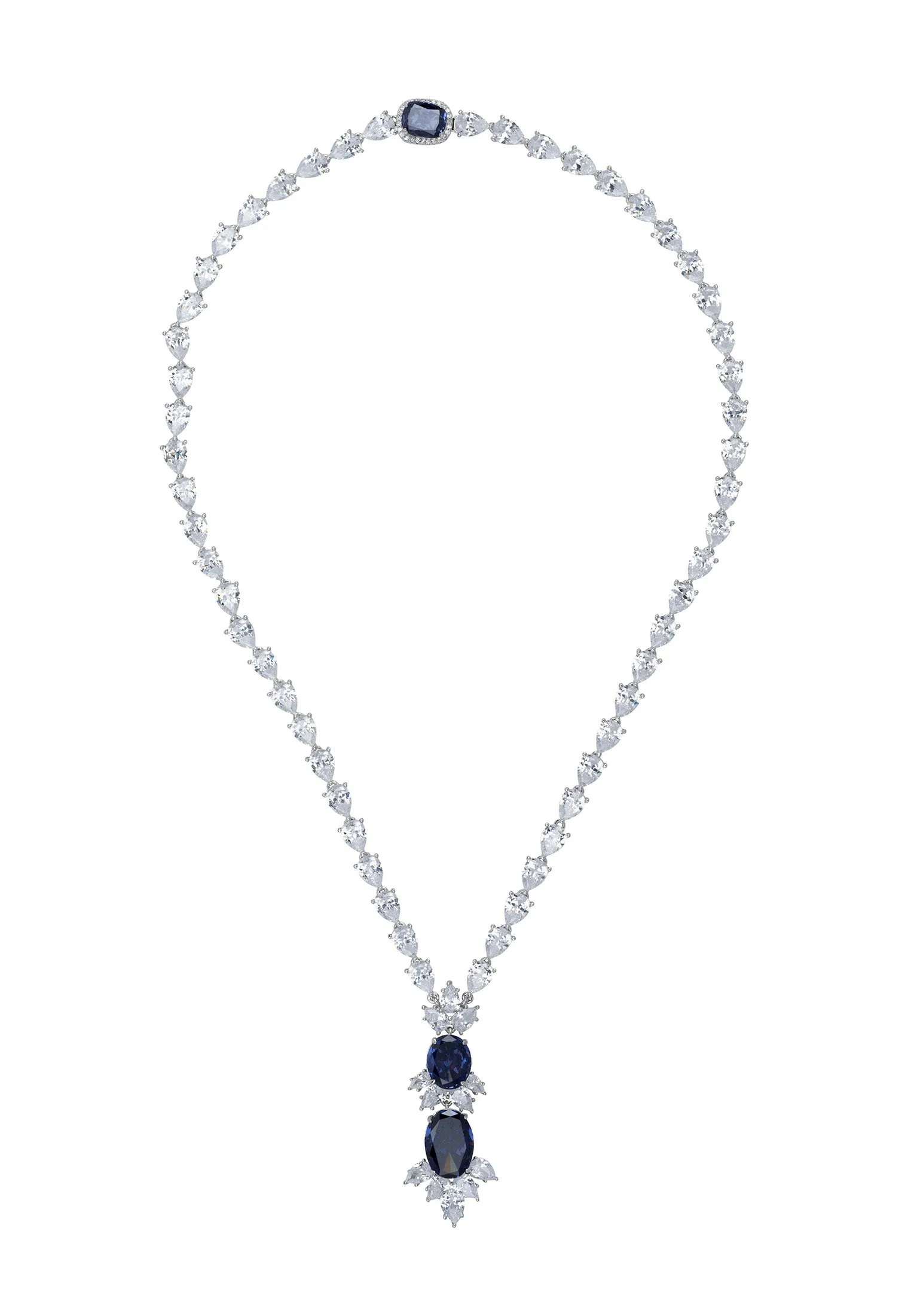 Ascot Statement Necklace Tanzanite Silver