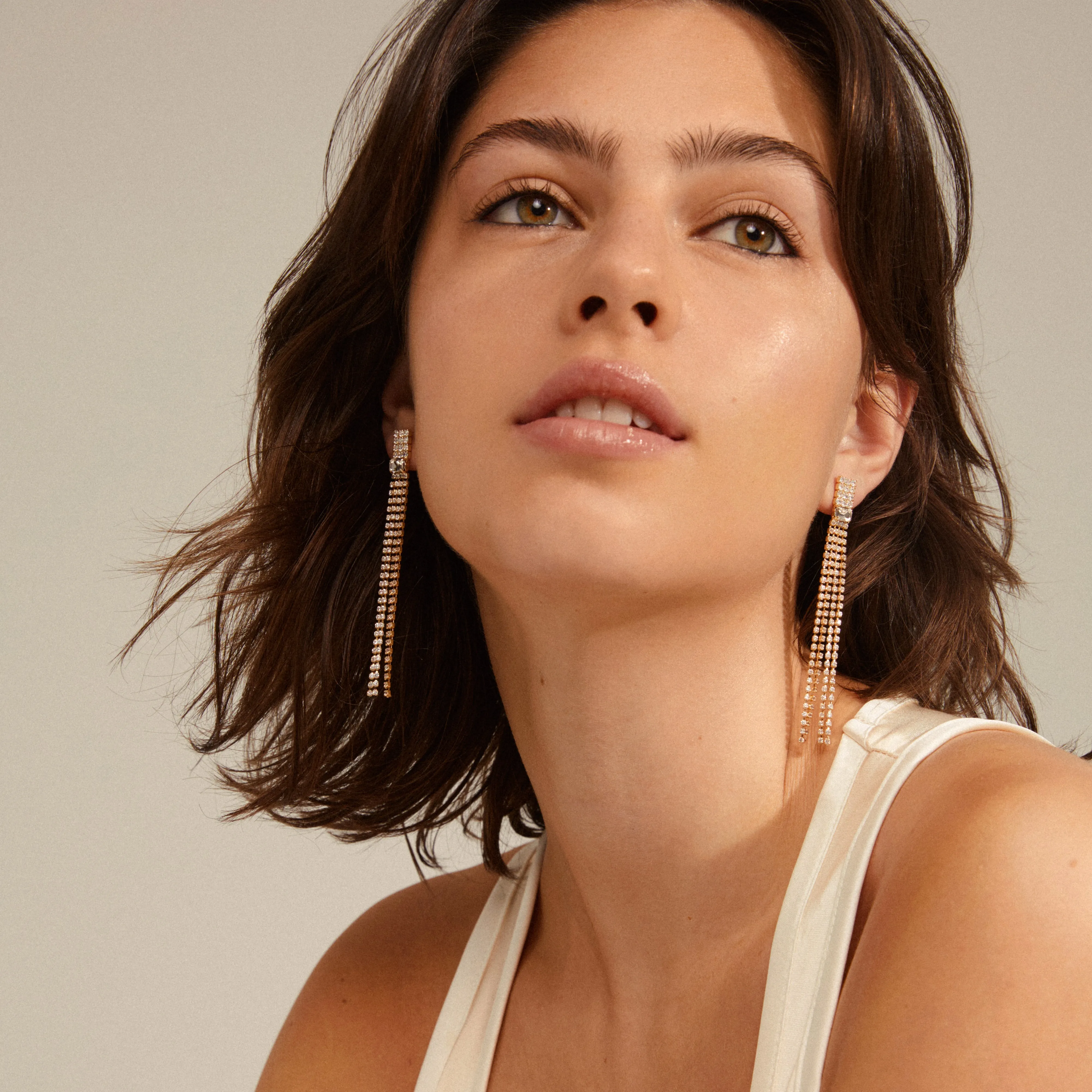 AVERIE crystal earrings gold-plated