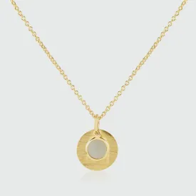 Bali 9ct Gold Moonstone June Birthstone Necklace