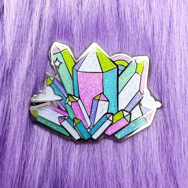 BAND OF WEIRDOS AURA QUARTZ CRYSTAL ENAMEL PIN