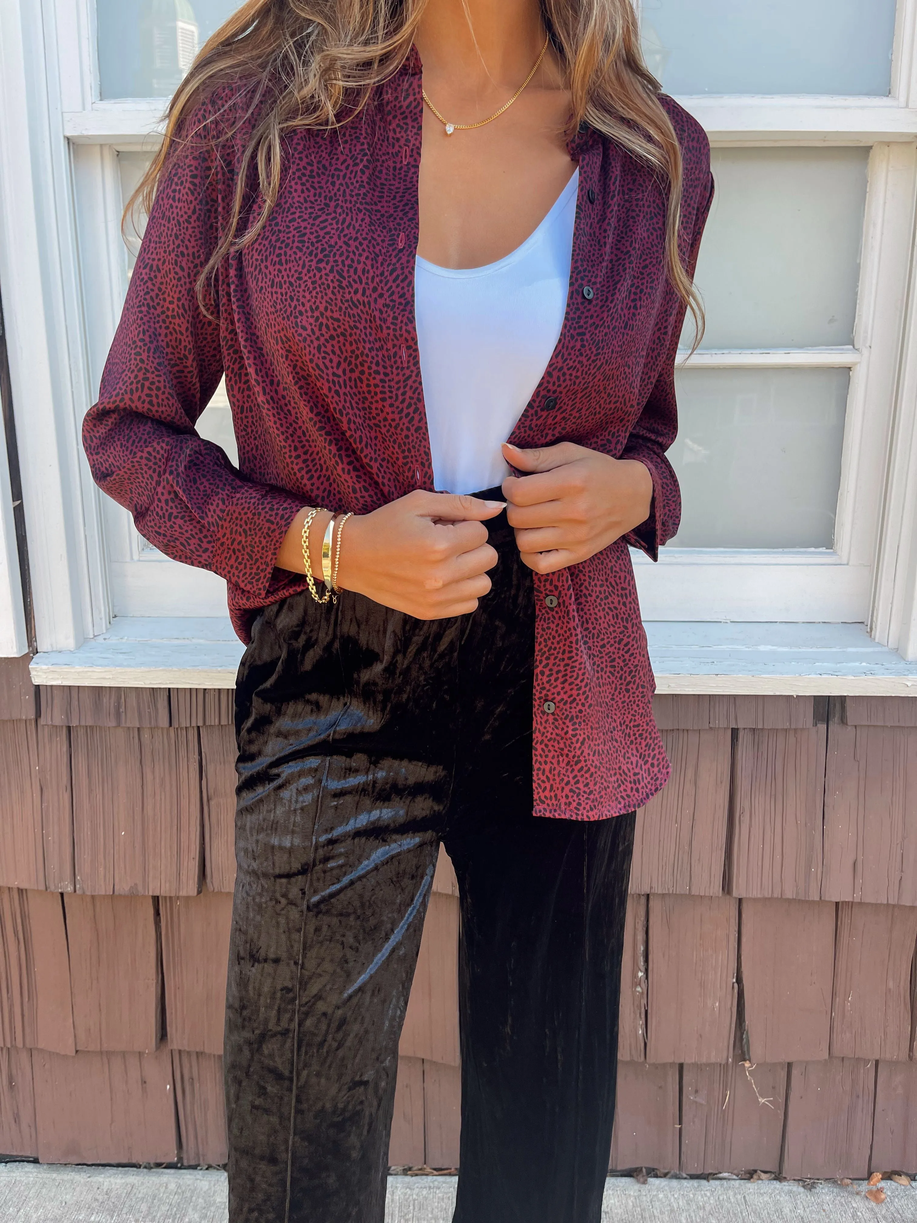 Bardot Stud Charm Necklace in Gold