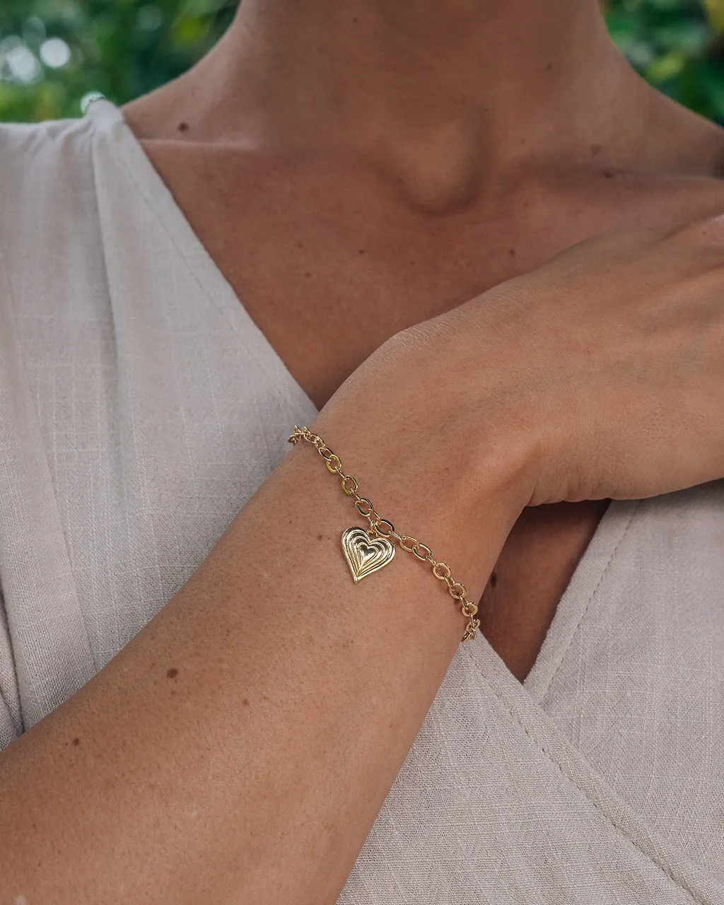 Beating Heart Charm Bracelet