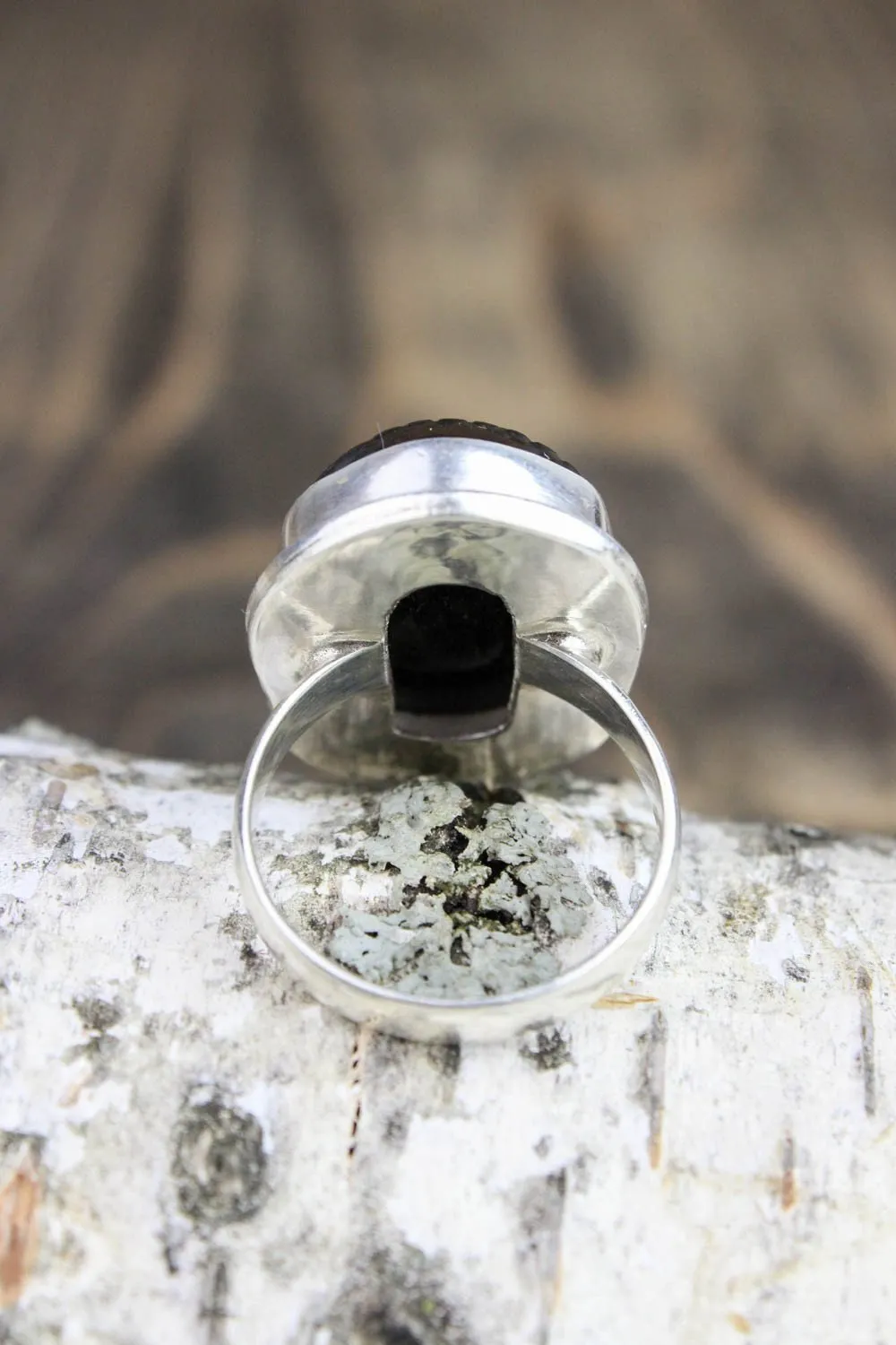 Black Onyx Buddha Intuition Ring