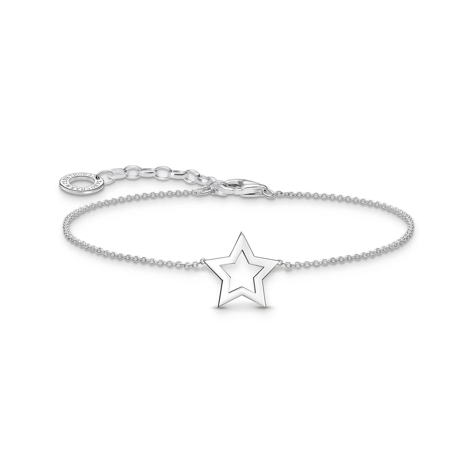 Bracelet with star pendant - silver