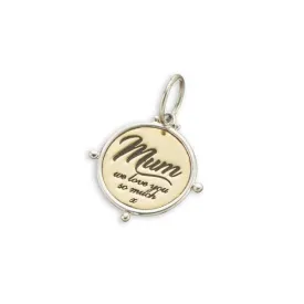 Brass Silver Mum charm