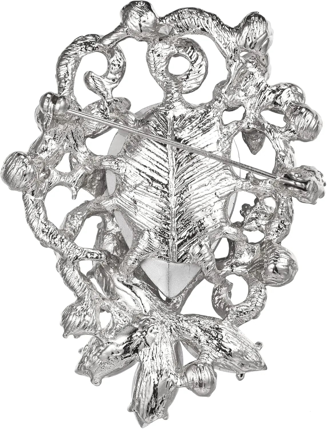 BriLove Elegant Crystal Teardrop Marquise Bouquet Brooch Pin for Women