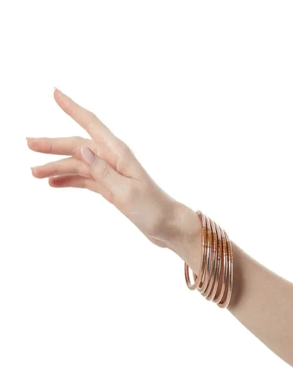 BuDhaGirl Champagne All Weather Bangles SM (Set of 6)
