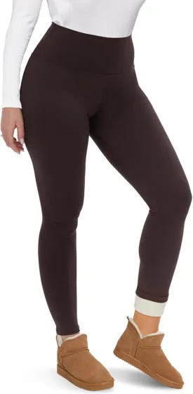 CAMPSNAIL Fleece Lined Leggings Women - Thick Soft High Waisted Black Tummy Control Thermal Warm Velvet Pants for Cold Winter