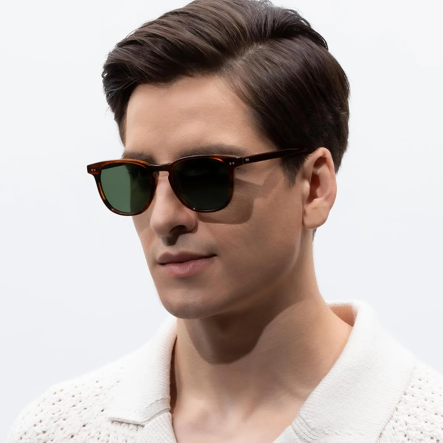 CARFIA Acetate Polarized Sunglasses for Men UV Protection Hand-Crafted Frame CA5285L