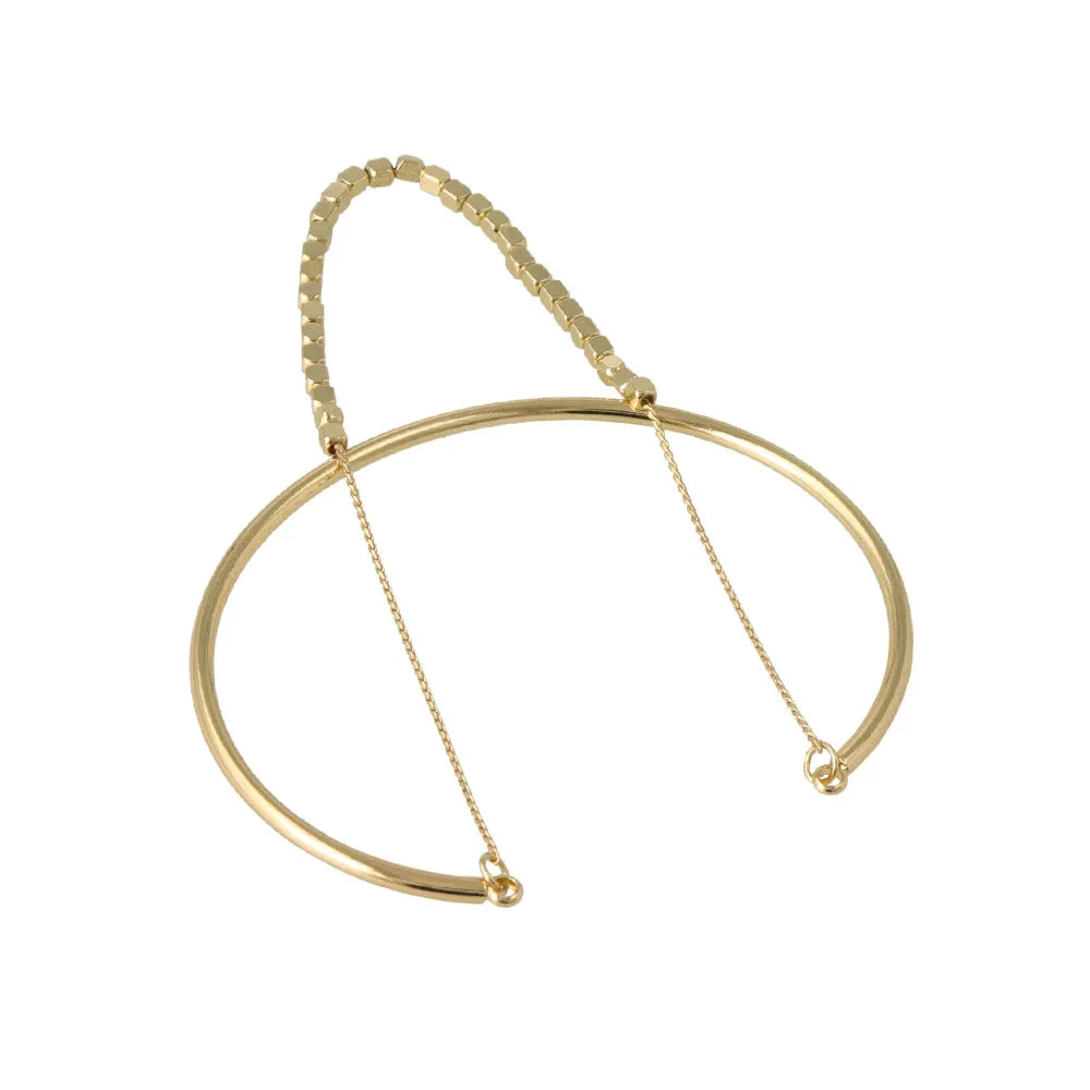 Chain and Cuff Layered Bracelet