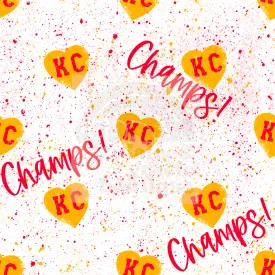 Choose your style | Bow Headband or Scrunchie | KC Champions WHITE
