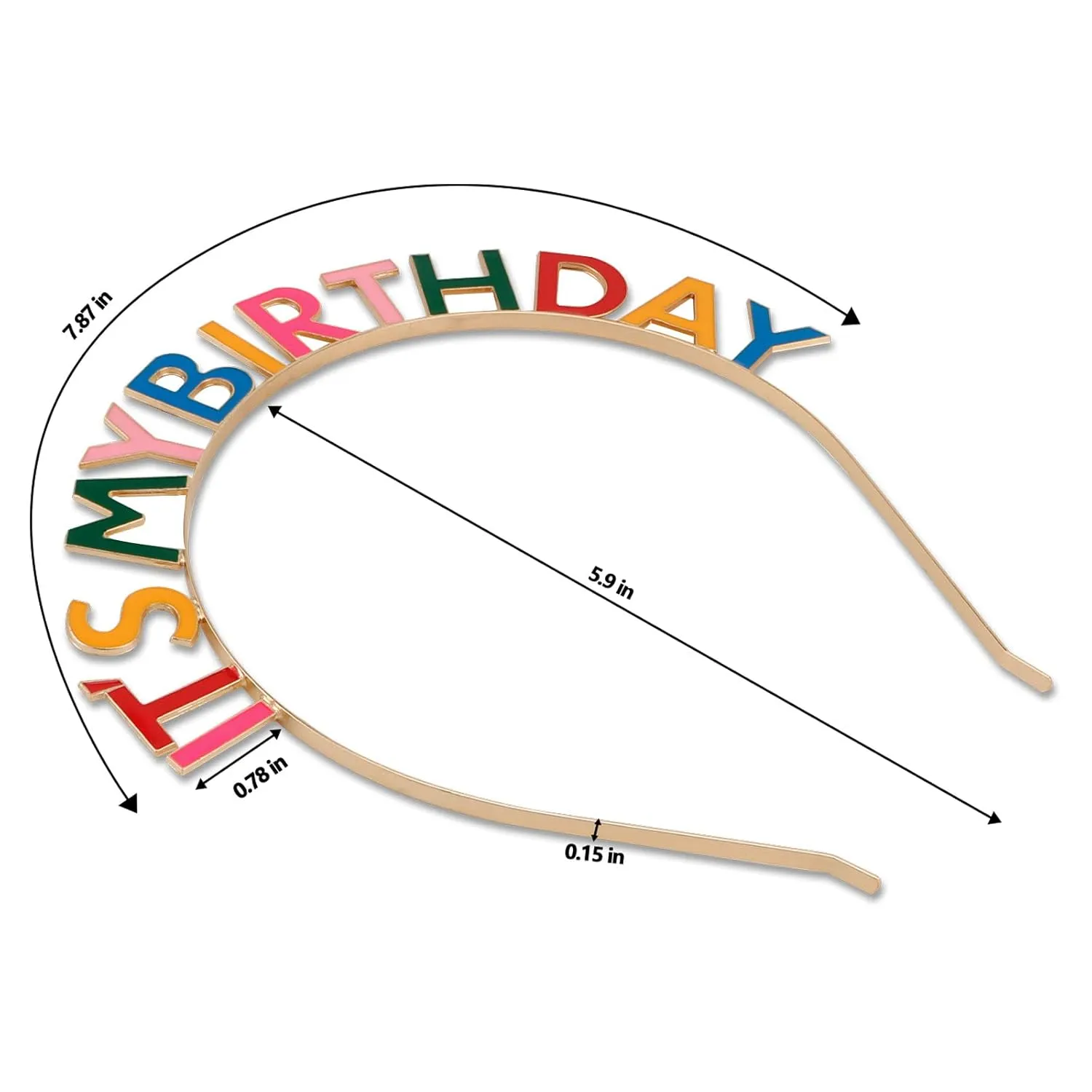 CIEHER Birthday Crown Birthday Headband, Rainbow It's My Birthday Headband, Happy Birthday Headband for Women, Birthday Girl Headband, Birthday Tiara Happy Birthday Decorations, Great Gifts