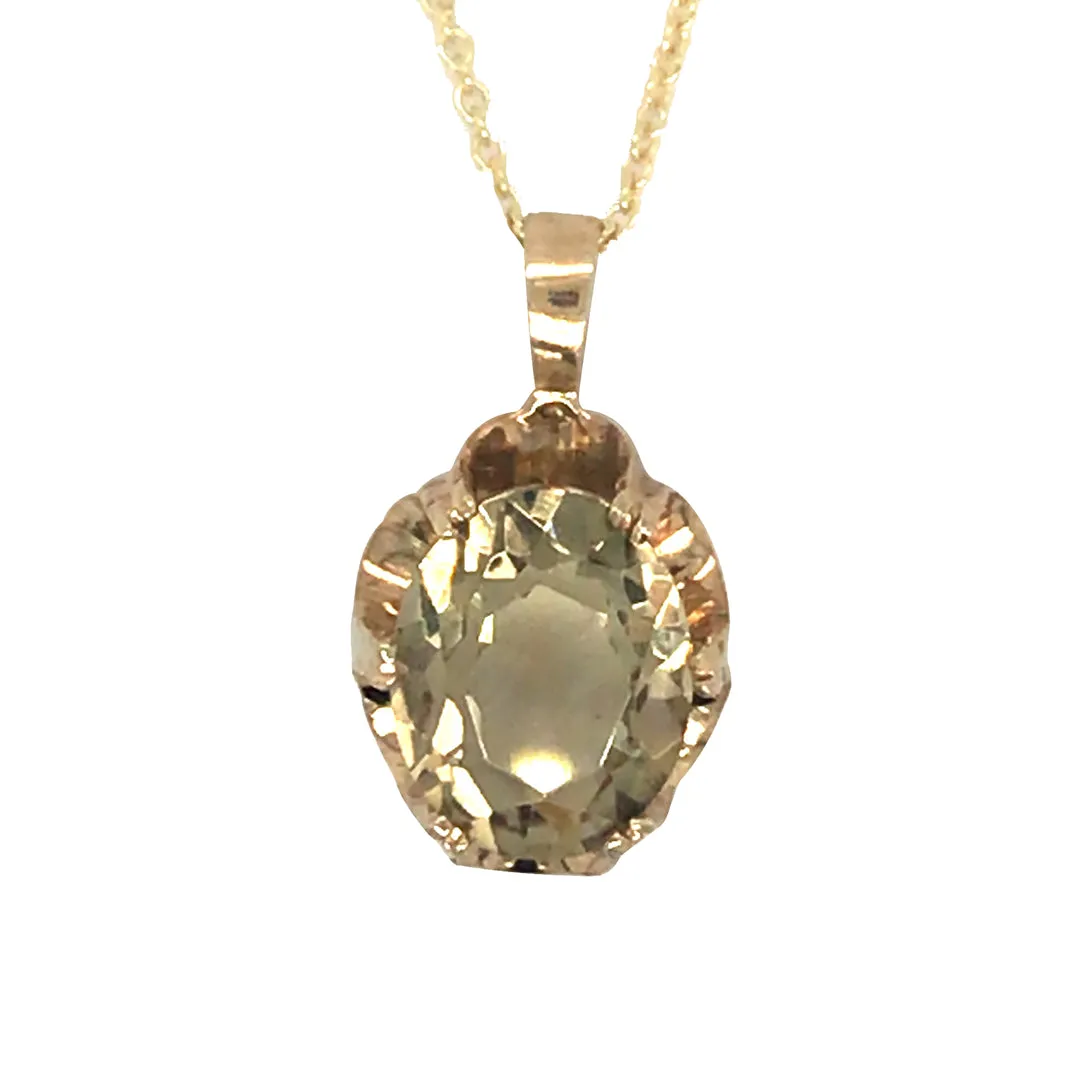 Citrine Pendant Necklace