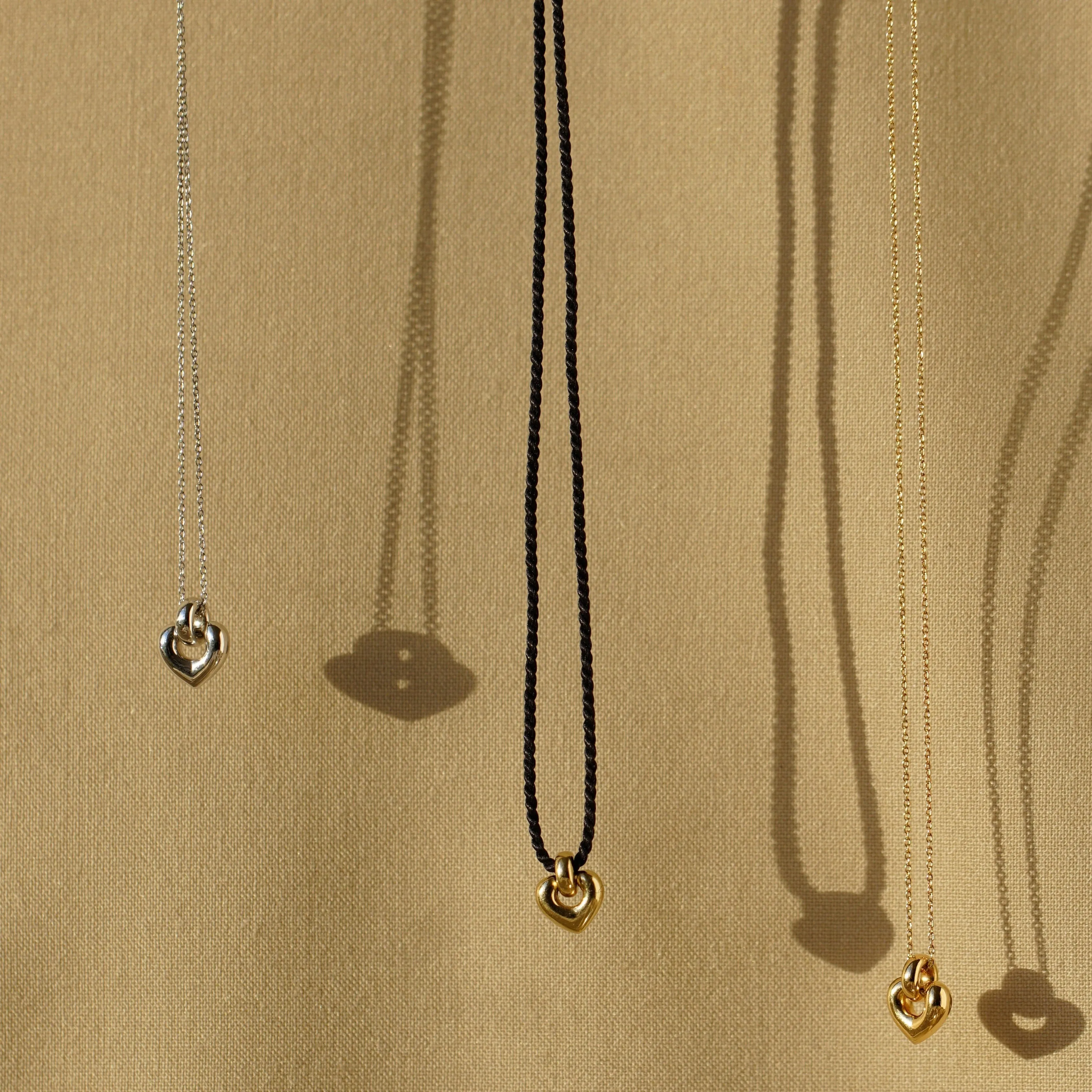 Cord Petite Heart Necklace