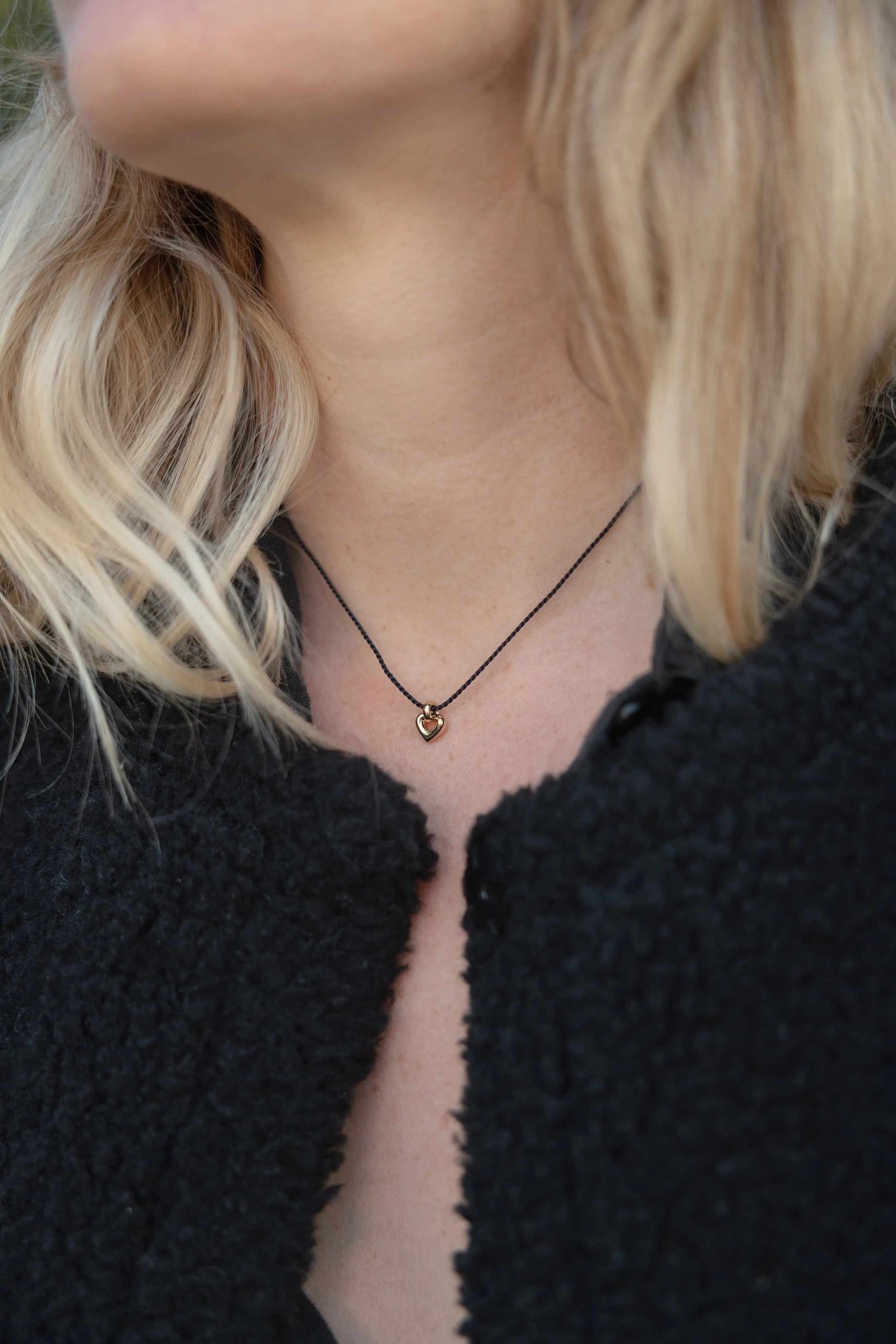 Cord Petite Heart Necklace
