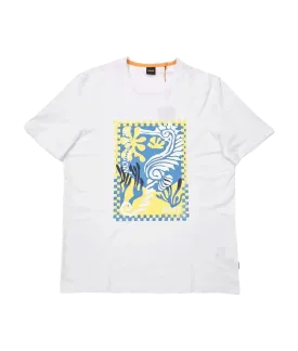 Cotton-jersey T-shirt With Seasonal Print - White