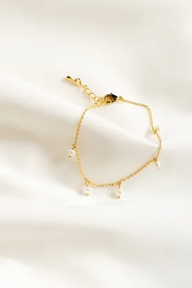 Cove Dangle Pearl Bracelet OS White