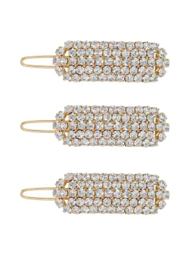 Crystal Droplet Barrette Set