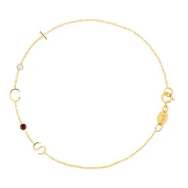Custom Gold Bracelet - 5 Letters